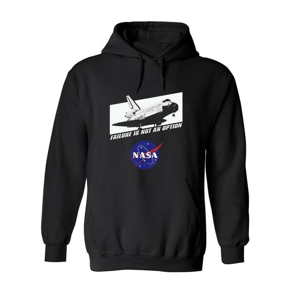 NASA Failure Is Not An Option Quote Hoodie Men -NASA Designs, Male Small