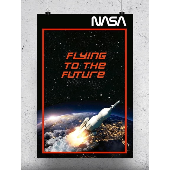 NASA Flying To The Future Poster - NASA Designs,