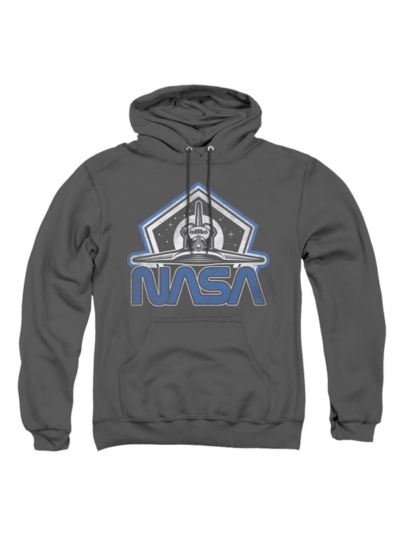 Forward Retro Shuttle Adult Pull-Over Hoodie, Charcoal, Large