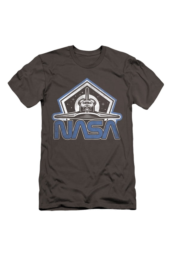 Forward Retro Shuttle Unisex Adult Canvas Brand T Shirt, Charcoal, Medium