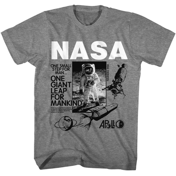 NASA Founded 1958 Graphite Heather Adult T-Shirt