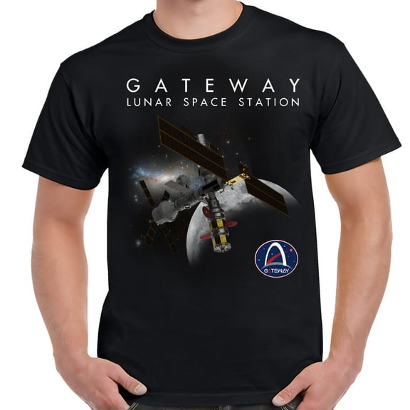 NASA Gateway Lunar Orbit Space Station Adult Shirt-XL