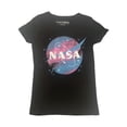 thumbnail image 1 of NASA Girls Short Sleeve Black  & Pink Space Tee Shirt T-Shirt XS (6-6X), 1 of 2