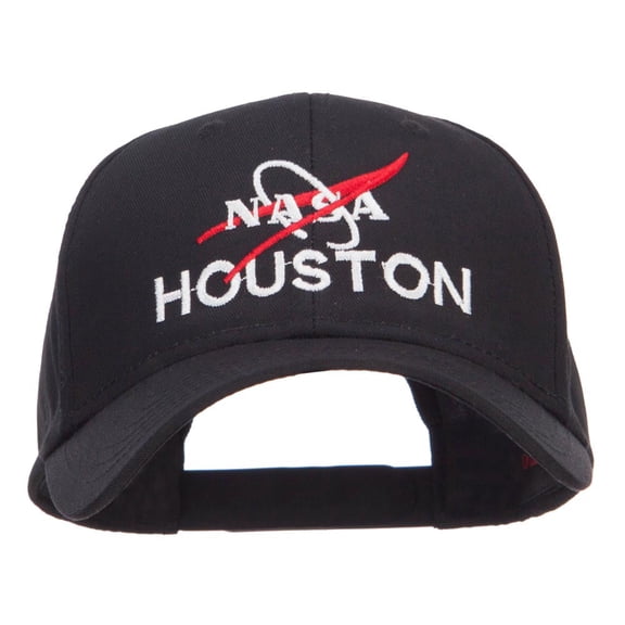 NASA Houston Embroidered Cotton Twill Cap - Black OSFM