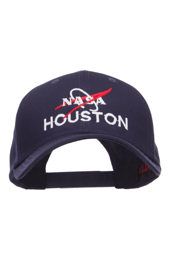 NASA Houston Embroidered Cotton Twill Cap - Navy OSFM