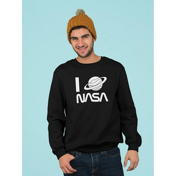 NASA I Love Nasa Design Sweatshirt Men -NASA Designs, Male 3X-Large