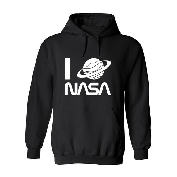 NASA I Saturn Nasa (Love) Hoodie Men -NASA Designs, Male 3X-Large