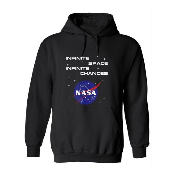 NASA Infinite Space Infinite Chances Hoodie Men -NASA Designs, Male x-Large