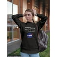 thumbnail image 1 of NASA Infinite Space Quote Sweatshirt Women -NASA Designs, Female Large, 1 of 4