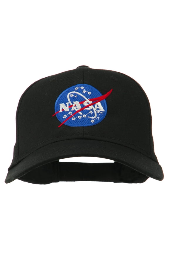 NASA Insignia Embroidered Cotton Twill Cap - Black OSFM