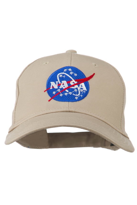 NASA Insignia Embroidered Cotton Twill Cap - Khaki OSFM