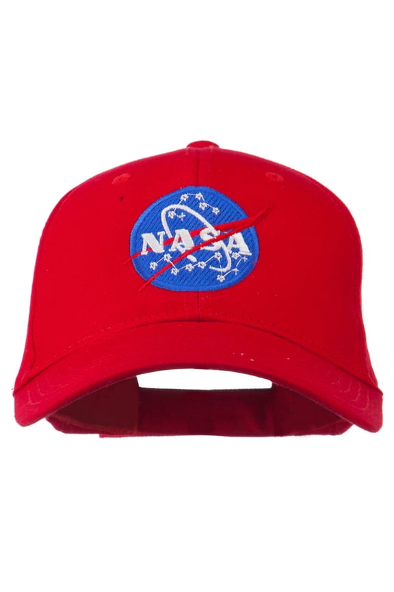 NASA Insignia Embroidered Cotton Twill Cap - Red OSFM