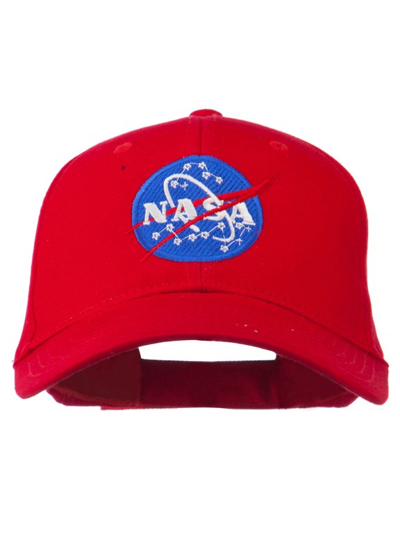 NASA Insignia Embroidered Cotton Twill Cap - Red OSFM
