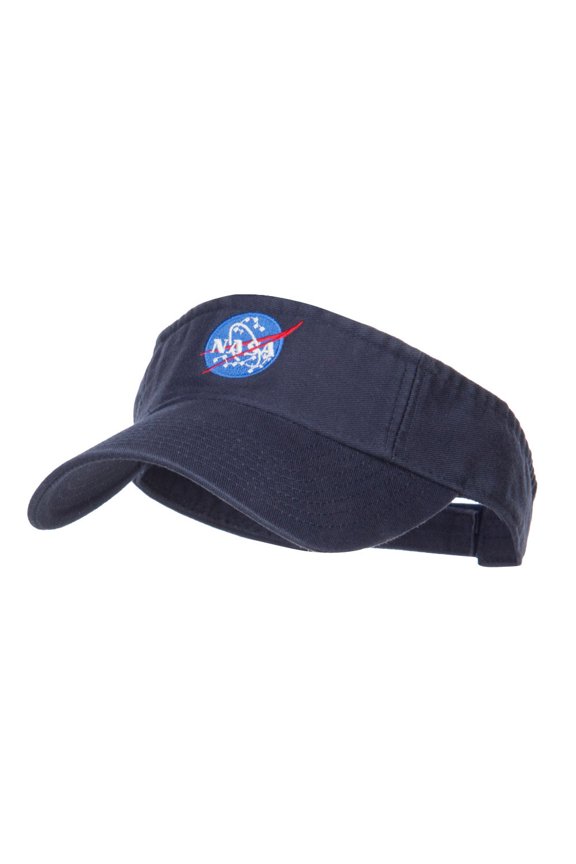 NASA Insignia Embroidered Cotton Washed Visor - Navy OSFM