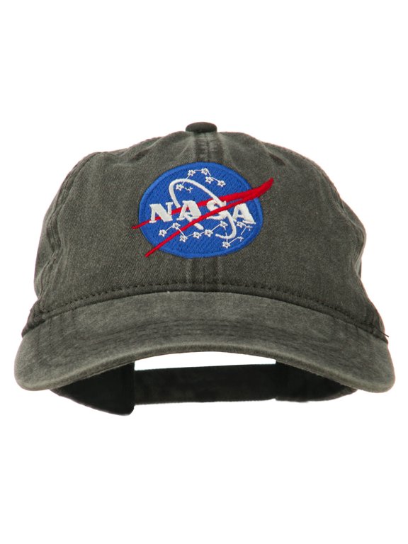 NASA Insignia Embroidered Pigment Dyed Cap - Black OSFM