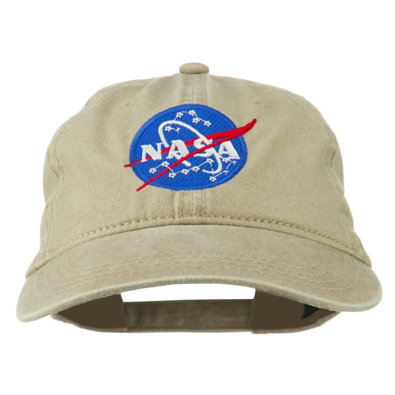 NASA Insignia Embroidered Pigment Dyed Cap - Khaki OSFM