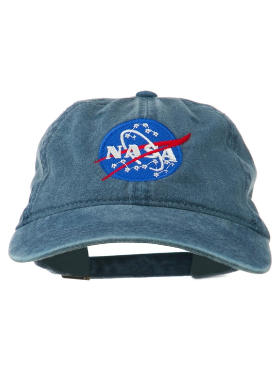 NASA Insignia Embroidered Pigment Dyed Cap - Navy OSFM
