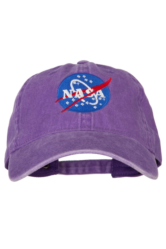 NASA Insignia Embroidered Pigment Dyed Cap - Purple OSFM