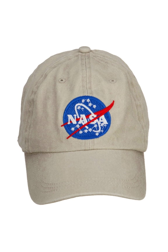 NASA Insignia Embroidered Washed Cap - Beige OSFM