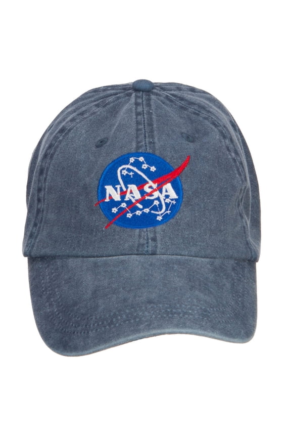 NASA Insignia Embroidered Washed Cap - Navy OSFM