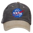thumbnail image 1 of NASA Insignia Embroidered Washed Two Tone Cap - Black Khaki OSFM, 1 of 5