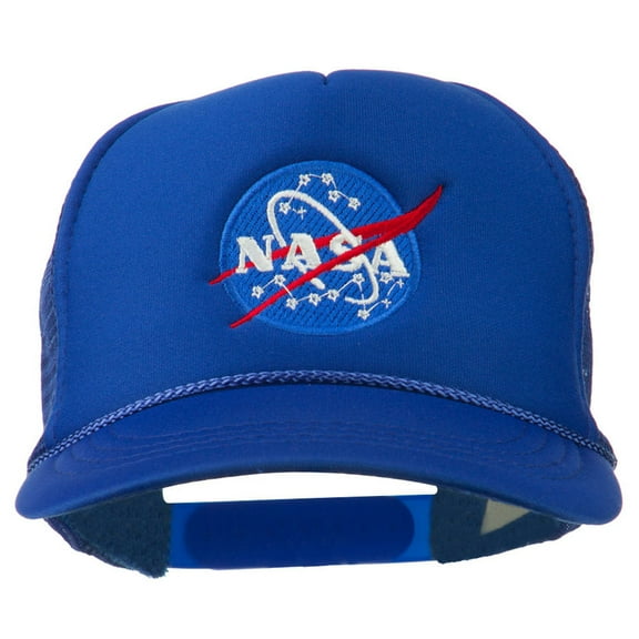 NASA Insignia Embroidered Youth Foam Mesh Cap - Royal OSFM