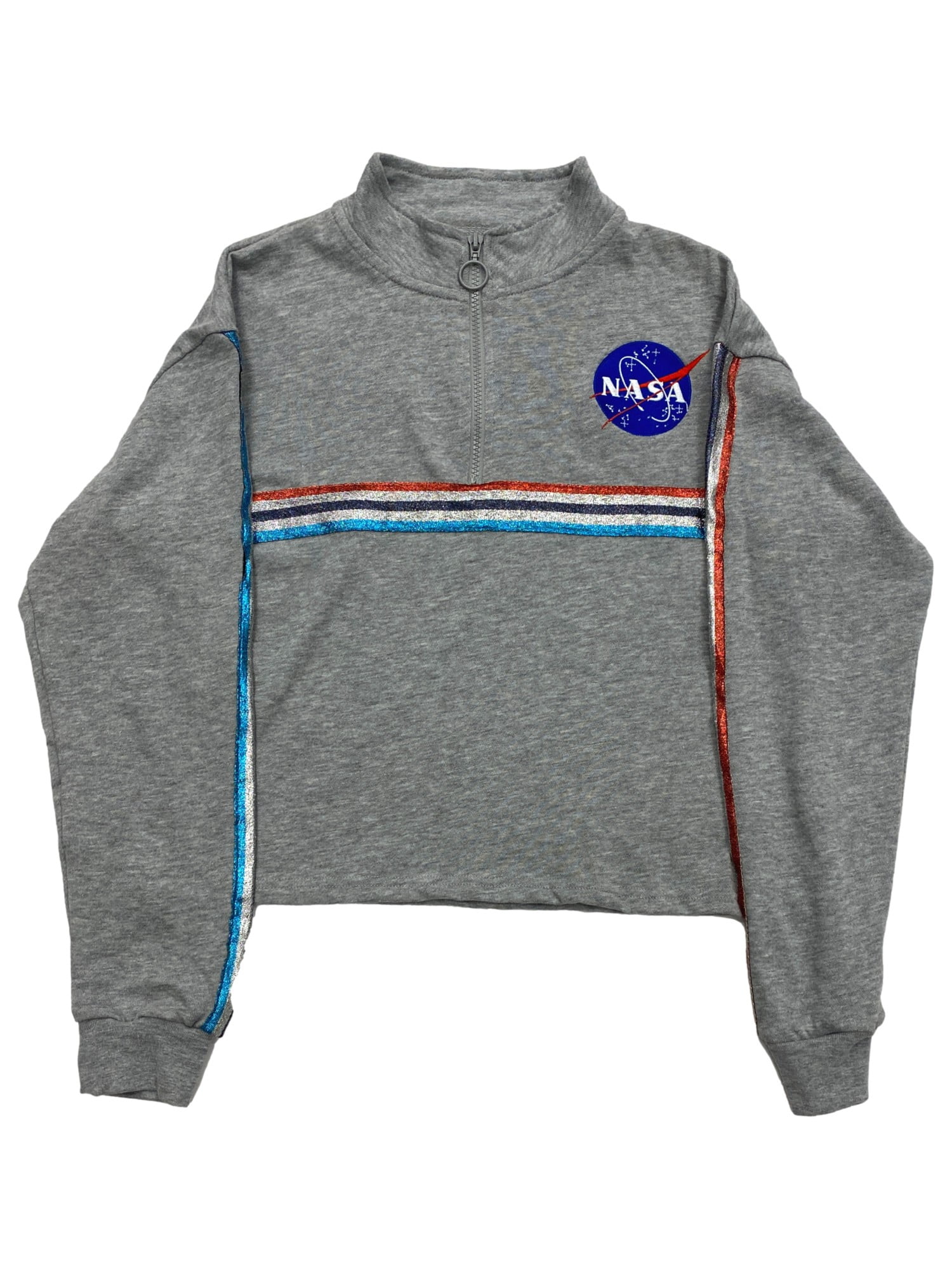 NASA JRs Womens Gray Sparkle Astronaut Sweatshirt Sweat Shirt Top XX-Large