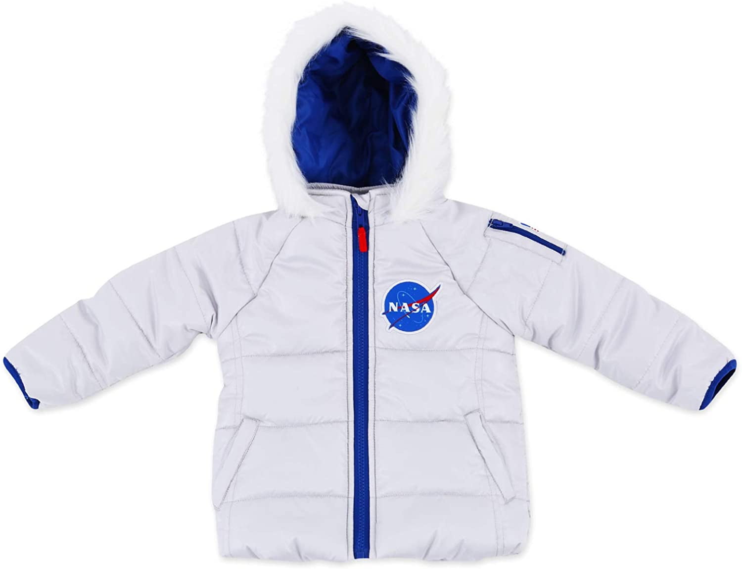 NASA Jacket Toddler Girls Puffer Winter Coat Silver Walmart