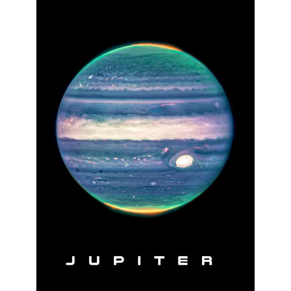 NASA James Webb Space Telescope Jupiter Composite Image Extra Large XL Wall Art Poster Print