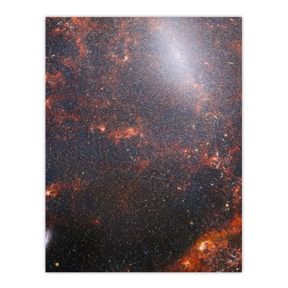 NASA James Webb Space Telescope Peers Behind the Bars of NGC 5068 Red Spiral Galaxy Bedroom Decor Unframed Wall Art Print Poster Home Decor