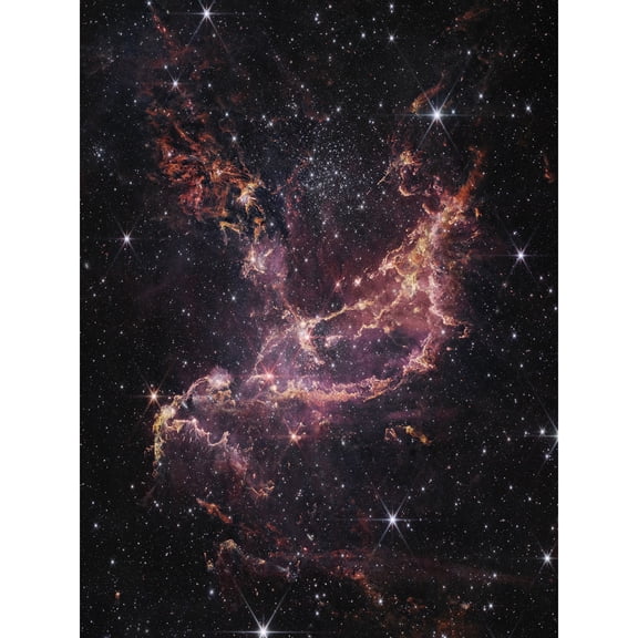 NASA James Webb Telescope Clusters Dusty Ribbons Star Formation Extra Large XL Wall Art Poster Print
