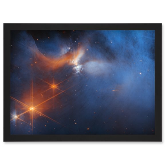 NASA James Webb Telescope Dark Side Pre-Stellar Ice Chemistry Artwork Framed Wall Art Print A4