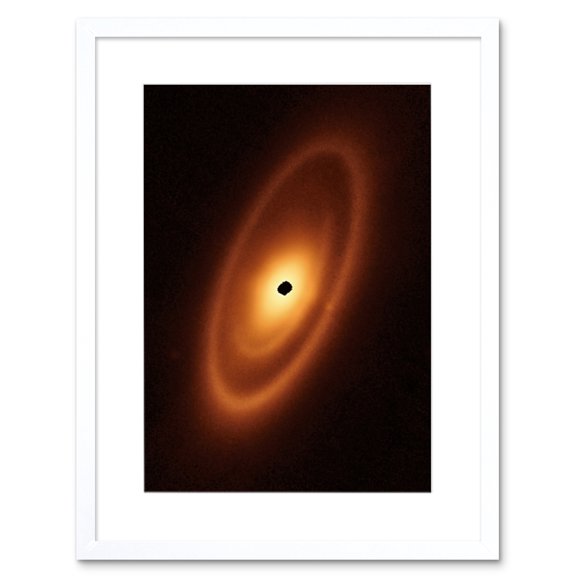 NASA James Webb Telescope Fomalhaut Planetary System Artwork Framed Wall Art Print 9X7 Inch