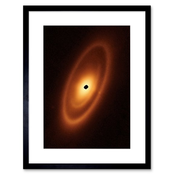 NASA James Webb Telescope Fomalhaut Planetary System Artwork Framed Wall Art Print 9X7 Inch