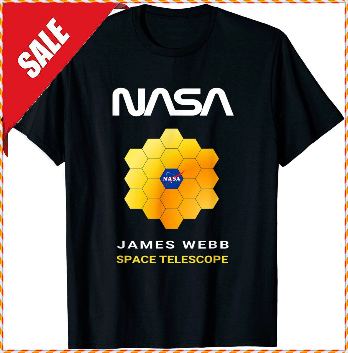 NASA James b Space Telescope JWST Worm Insignia ESA CSA TShirt Full