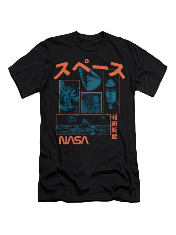 Japanese Retro Unisex Adult Canvas Brand T Shirt, Black, X-Large