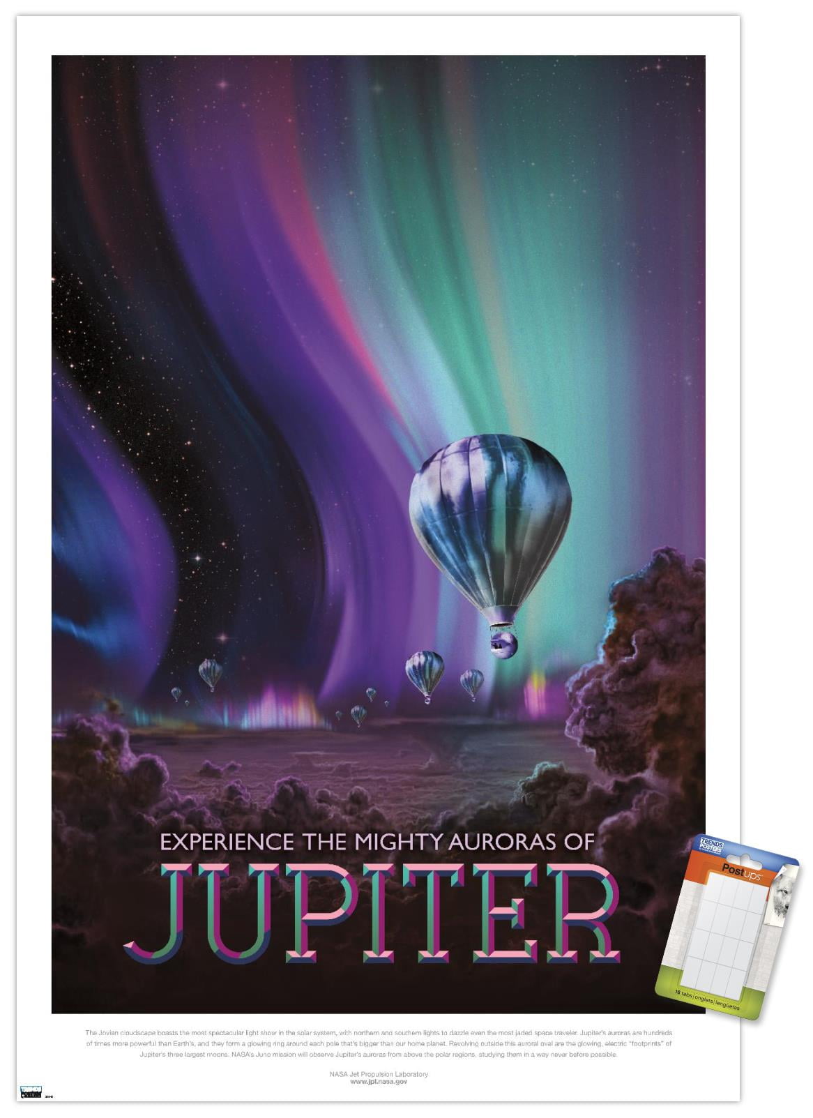 NASA - Jupiter Travel Poster Wall Poster, 22.375" x 34"