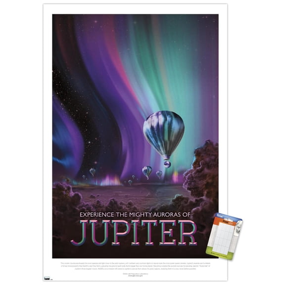 NASA - Jupiter Travel Poster Wall Poster, 22.375" x 34"