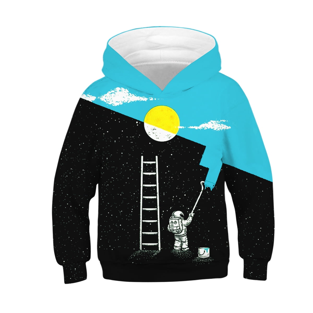 A for Adley Hoodies - To Moon Girls Space Astronaut Hoodie Set For Kids