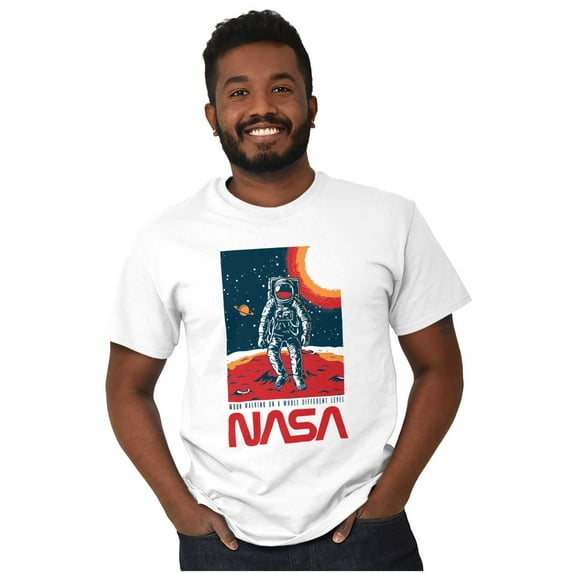 NASA Landed on the Moon Astronaut Men's Graphic T Shirt Tees Brisco Brands M