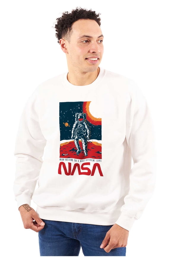 Landed on the Moon Astronaut Unisex Plus Size Sweatshirt Brisco Brands 5X