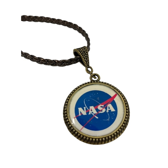 NASA Leather Pendant Necklace