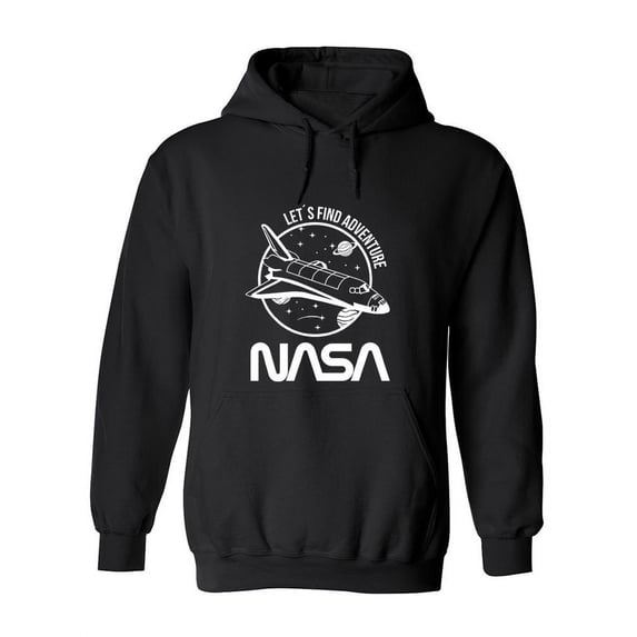 NASA Let's Find Adventure Hoodie Men -NASA Designs, Male XX-Large
