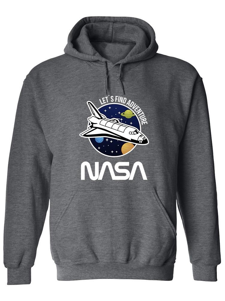 NASA Let's Find Adventure Nasa Hoodie Men -NASA Designs, Male Large ...