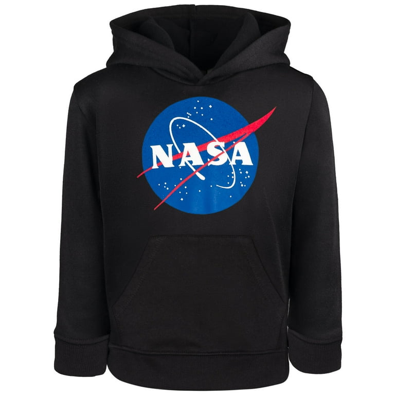 Nasa Astronaut Little Boys Fleece Pullover Hoodie Logo Black 7 8