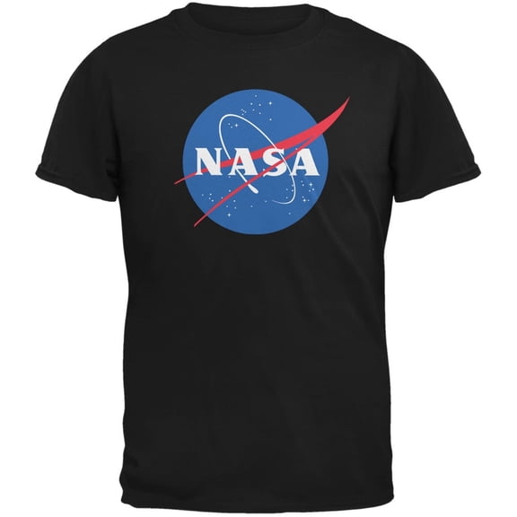 NASA Logo Black Adult T-Shirt - Large