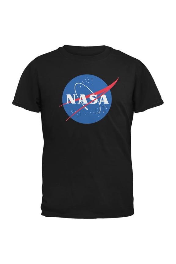 NASA Logo Black Adult T-Shirt - Medium