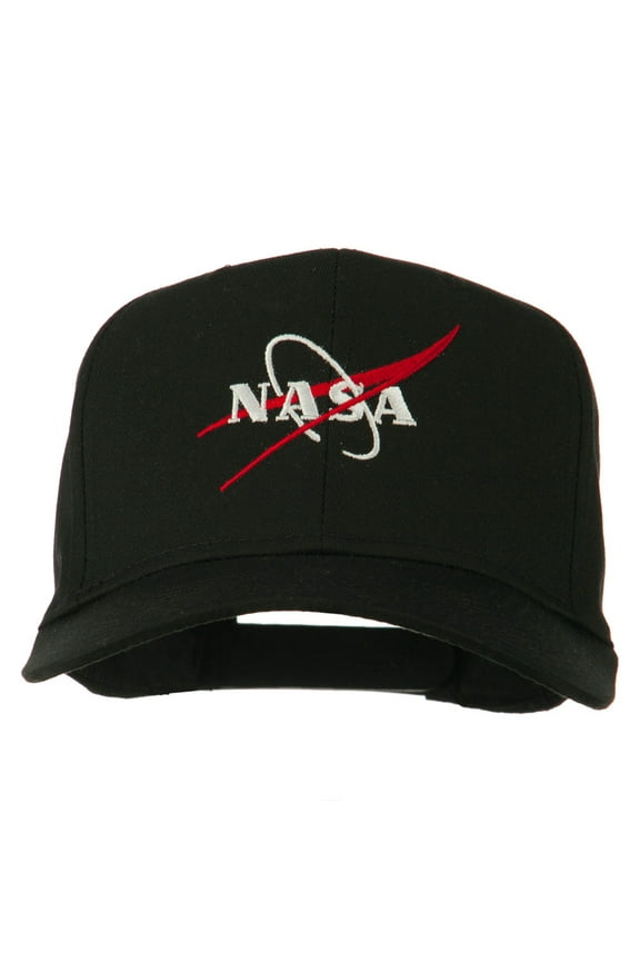 NASA Logo Embroidered Cotton Twill Cap - Black OSFM
