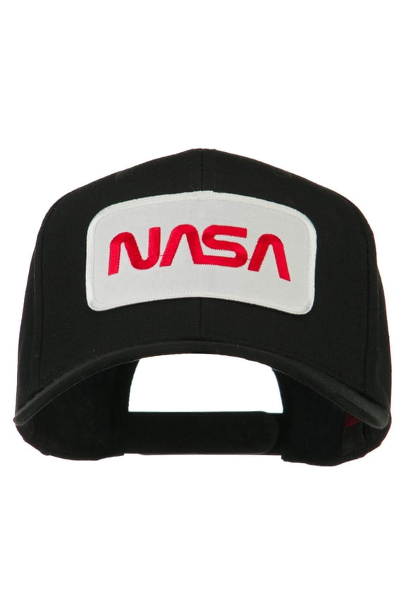 NASA Logo Embroidered Patched Cap - Black OSFM