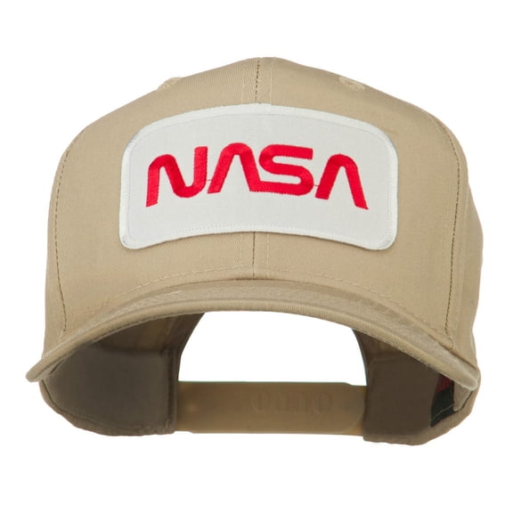 NASA Logo Embroidered Patched Cap - Khaki OSFM